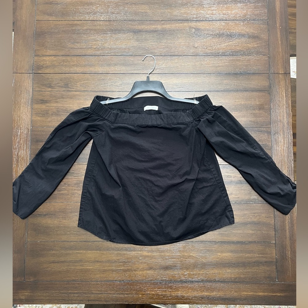 Black off the shoulder top